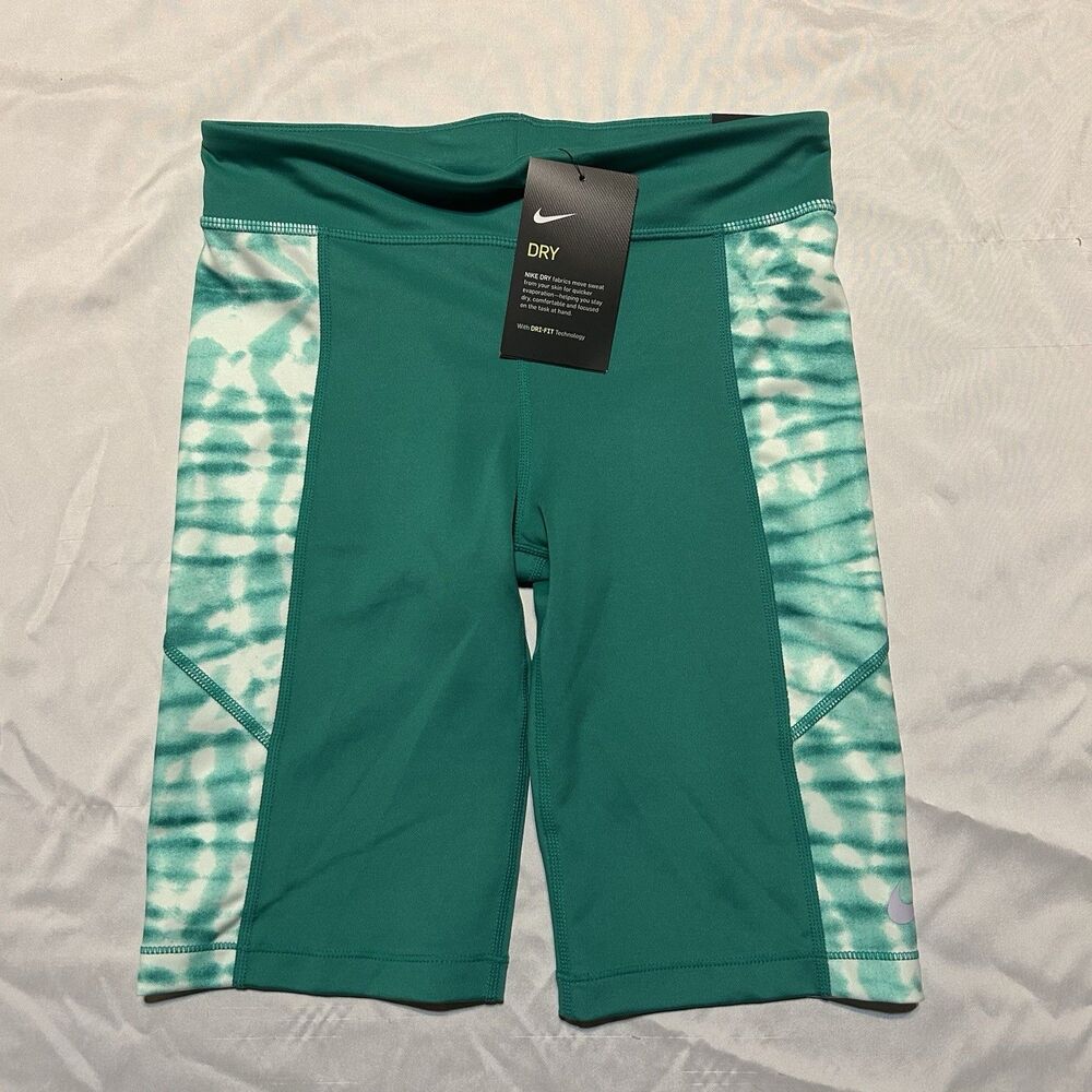 Nike Shorts Girls Large Green Gym Activewear New